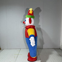 Costume de mascotte de clown de cirque gonflable en peluche, costume de personnage de dessin animé coloré, pour défilé, carnaval, spectacle de cirque