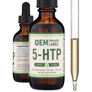 멜라토닌 <span class=keywords><strong>5</strong></span> HTP 액체, 기분 수면 이완을위한 뇌 수면 보조 보충제를 떨어 뜨립니다. - Product Image 1