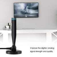 Antena de TV Digital de Alta Ganancia Mejorada para Interiores y Exteriores, Receptor Satelital para Canales Gratuitos con Caja de Empaque