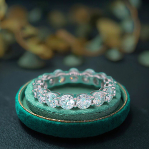 Joyería de mujer de diseño compacto de lujo de moissanita completa chapada en platino de plata S925 Europea americana de moda para aniversario - Product Image 5