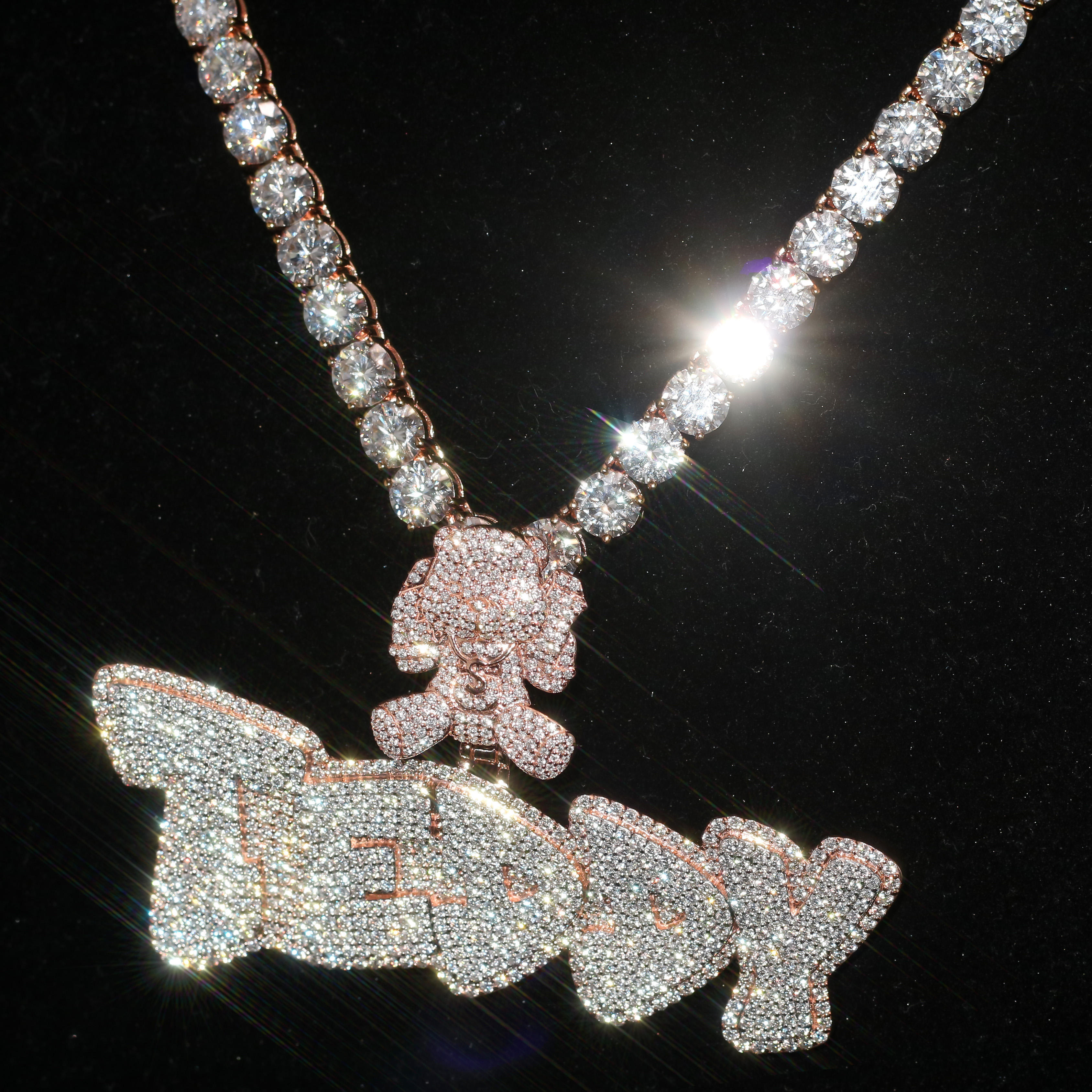 2 pollici, argento 925 + moissanite