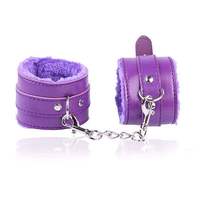 Menottes sexy en cuir PU imperméable, fourrure, bondage masculin, jeux SM, fétichisme, désir, fourrure, pour adultes