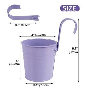 Factory Wholesale Outdoor Garden Home Decor French Bucket <strong>Flower</strong> <strong>Vases</strong> Metal <strong>Flower</strong> Holder Metal <strong>Vases</strong> - Product Image 2