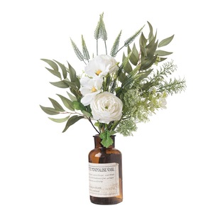 Bouquet de fleurs artificielles Qinzi Camélia blanc Décoration de mariage Décoration de la maison CF01143 - Product Image 5