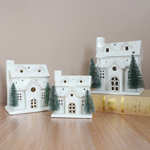 <span class=keywords><strong>Casa</strong></span> de pueblo nevado, <span class=keywords><strong>casa</strong></span> de porcelana con batería clásica, iluminación - Product Image 5