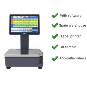 LongFly Terminal POS digital de 15,6 pulgadas Báscula de etiquetas de identificación AI todo <span class=keywords><strong>en</strong></span> uno con pantalla táctil dual - Product Image 3