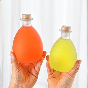 Botellas de Vidrio con Forma de Gota de Agua <span class=keywords><strong>Fost</strong></span> con Tapa de Rosca para Café, Té, Jugo, Vino, 100 ml, 250 ml, 380 ml, 500 ml, Botella de Corcho - Product Image 5