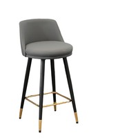 Tabouret de bar pivotant avec dossier, style américain moderne, structure en fer, usage commercial, fonctions de rotation et d'instabilité accrue