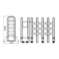 Portail Rétractable Automatique Industriel en Acier Inoxydable pour École, Ferme, Jardin, Appartement, Hôtel, Salle de Sport et Utilisation Extérieure – Design Moderne