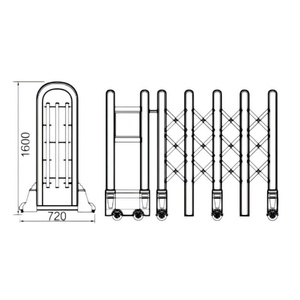 Puerta Retráctil Automática Industrial de Acero Inoxidable, Puertas Correderas para Escuelas, Granjas, Jardines y Exteriores - Product Image 4