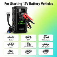 Démarreur de batterie, compresseur d'air, gonfleur de pneus, booster de batterie de voiture, batterie externe, vente en gros, expédition rapide, direct usine, OEM, logo personnalisé