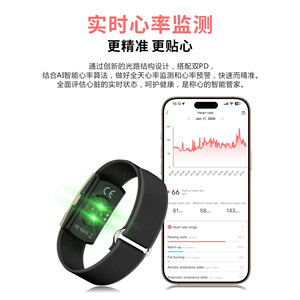<b>Smart</b> <b>Bracelet</b> With Heart Rate Monitoring No Screen Knitting Band Fashion Style For Women Health Tracking - Product Image 2