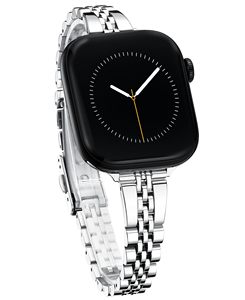 Elegante Correa de Acero Inoxidable para Reloj <span class=keywords><strong>Apple</strong></span> <span class=keywords><strong>Watch</strong></span> 38 40 41 42 44 45 46 para Mujer, Pulseras para <span class=keywords><strong>Apple</strong></span> <span class=keywords><strong>Watch</strong></span> 11-1, ODM OEM - Product Image 2
