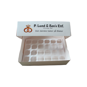 Custom 24 Cup Cake Box Bakery Cupcake Printing Packaging Boxes for Retail Cake Shop Supermarket