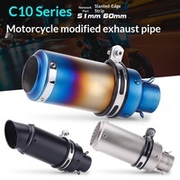 Petit canon SC Scorpio en acier inoxydable, tuyau d'échappement universel de style course, silencieux de moto, modification accrocheuse