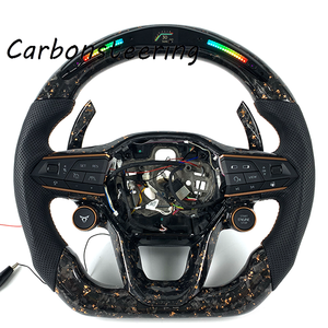Accesorios para Asiento, Volante de Fibra de Carbono Forjado para Coche, para <span class=keywords><strong>Leon</strong></span> Cupra 5F MK3 2013-2020 FR VZ VZ CUP MK4, Mejora del Interior - Product Image 1