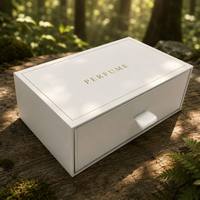 Caja de Embalaje de Maquillaje Biodegradable, Caja de Regalo de Perfume con Logotipo Personalizado, Caja de Papel Rígido de Lujo para Cosméticos con Asa