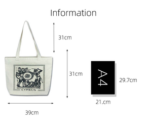 Sac fourre-tout décontracté en toile à bandoulière, écologique et recyclable, grande capacité, pour femme, idéal comme cadeau - Product Image 3