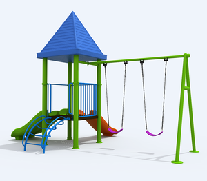 הגן להשתמש לילדים מעניינים מגרש משחקים לילדים עם נדנדה - Product Image 2