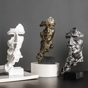 Factory Direct Vintage Resin Ornaments Human Face Decorative Statue Creative Character Home Ornaments