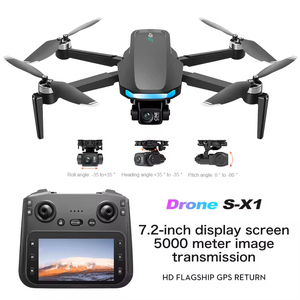 Stabilisateur professionnel à 3 axes X1 Drone GPS 4KHD Double caméra Pliable 30 minutes de vol 5000M Évitement d'obstacles UAV - Product Image 3