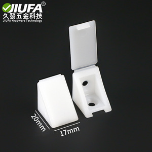 Support d'angle en plastique Jiufa 42x20mm, moulage monobloc pour support d'étagère de meuble - Product Image 3