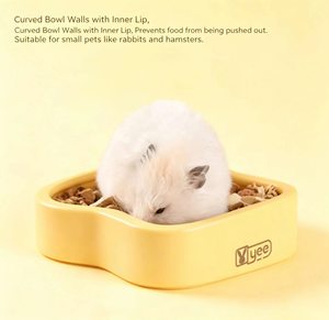 Bol en céramique pour hamster, motif pain grillé, base lourde antidérapante, résistant aux morsures, petit plat d'alimentation pour animaux de compagnie, facile à nettoyer, design mignon - Product Image 3