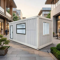 Café-bar de luxe en conteneur maritime de 20 pieds, modulaire, préfabriqué, portable, restaurant extérieur, bureau, boutique moderne