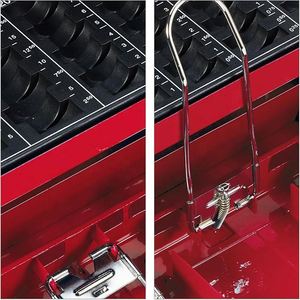 กล่องล็อคโลหะ2ชั้นปลอดภัยเหล็กจัดระเบียบกุญแจเงินสดฝาปิดล็อคได้ - Product Image 5