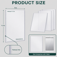 Porte-cartes de visite à clipser, chargement par le haut - PVC 5 mm