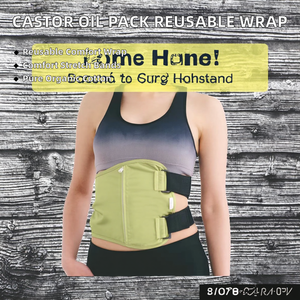 WS Castor Oil Pack Compress Reusable Wrap for Liver Detox Kit Comfort Sleep Fit Organic Cotton <b>Elastic</b> <b>Belts</b> CE Certified - Product Image 2