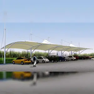 Short Construction Period Car Parking Shade Shijiazhuang Color Membrane Structure Car Shed Manufacturer