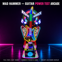 Machine de jeu d'arcade Big Punch Hammer : Test de force de frappe, récompense par tickets, fonctionne à monnayeur pour centre de jeux intérieur pour adultes