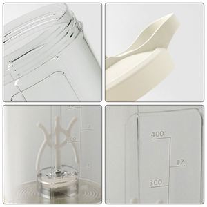 Botella de Proteína Automática con Logotipo Personalizado, Batidora Eléctrica de Plástico Blanca para Gimnasio y Viajes - Product Image 4