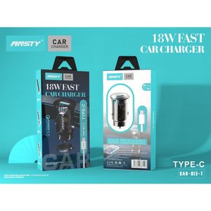 Cargador de coche ANSTY de 18W con carga rápida tipo C para dispositivos digitales - Product Image 1