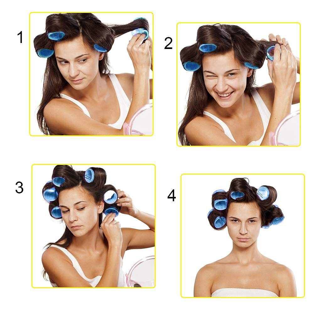 Nylon Sticky Lockenwickler Set – 12 Stück, 27 Mm – Für Lockige Haare Ohne Hitze