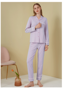 <span class=keywords><strong>Pigiama</strong></span> in <span class=keywords><strong>Cotone</strong></span> <span class=keywords><strong>con</strong></span> Stampe Personalizzate, Set da Notte di Lusso a Maniche Lunghe per <span class=keywords><strong>Donna</strong></span> - Product Image 6