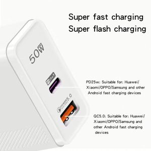High Quality <b>USB</b> A+C <b>Wall</b> Charger 25W Super Fast Charger for Mobile Phone US EU <b>Plug</b> Type C Travel Adapter - Product Image 4