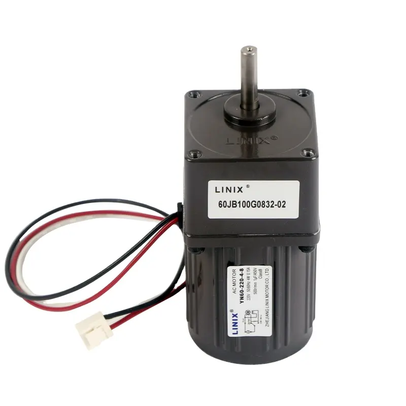 Linix motor de engrenagem 4w 60mm, motor YN60-220-4-8/capacitor monofásico operação reversível cozinha motor de degradação de resíduos molhado