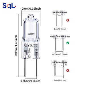 Ampoules LED G4 en gros 12V 10W 20W 2 broches Ampoules halogènes 2700K Blanc chaud Verre transparent Ampoule halogène - Product Image 2