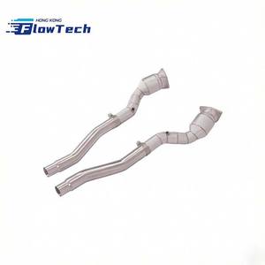 ท่อดาวน์ไปป์ FlowTech High Flow T304 สแตนเลสสตีล พร้อมแผ่นกันความร้อน สำหรับ Ferrari FF 6.3L V12 - Product Image 4