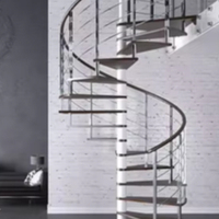 Escalier en colimaçon préfabriqué moderne, intérieur/extérieur, escaliers en spirale rotatifs