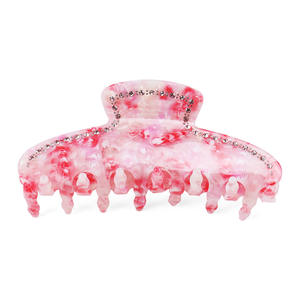 Pinza de pelo de acetato de celulosa con concha de tortuga <span class=keywords><strong>Alexander</strong></span> francés, accesorios grandes para el cabello con diamantes de imitación - Product Image 4