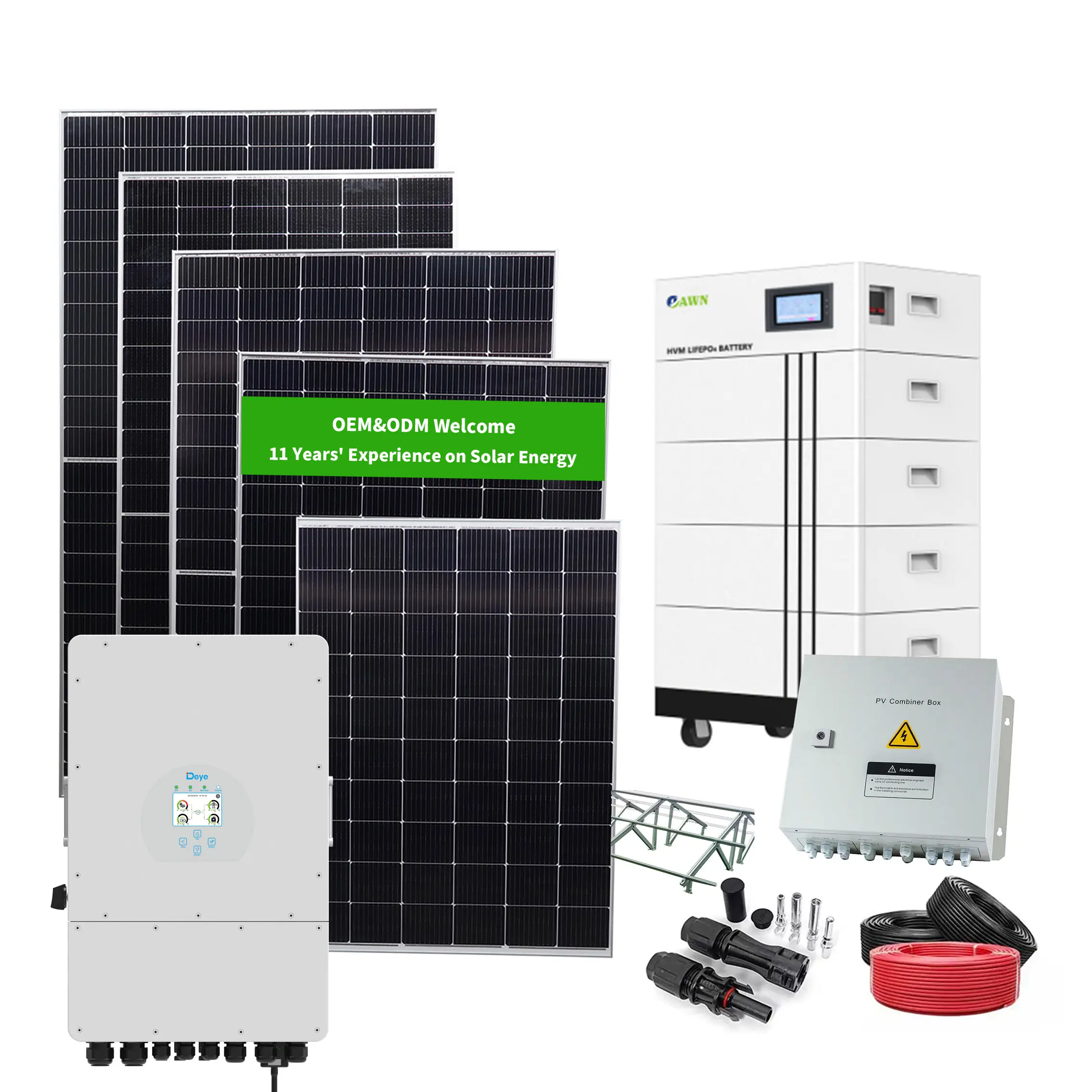 Pengontrol MPPT hibrida 12kW, sistem energi surya pemasangan Off Grid 12kVA sistem Boiler pemanas air surya untuk rumah