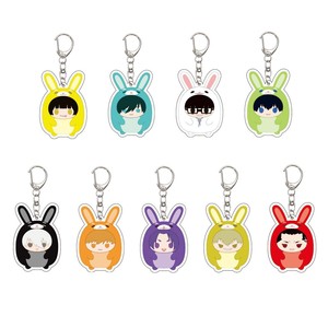 Spot Wholesale Blue Prison Cartoon Image UV Printed Acrylic Key Chain Fashion Trend Waterproof Cute Q Version - Product Image 1