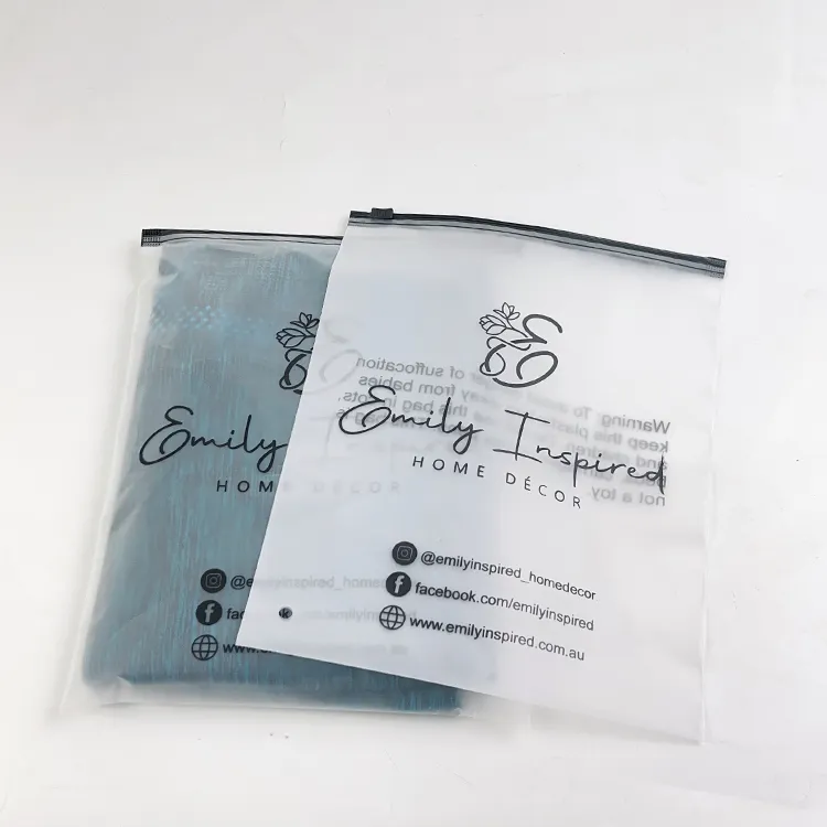 Design gratuito stampa personalizzata biodegradabile Slider Zip Lock opaco Eva/Pvc glassato T-Shirt imballaggio cerniera sacchetto di plastica per felpe con cappuccio