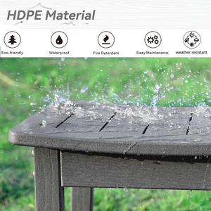 Petite table d'appoint Adirondack résistante aux intempéries sans formaldéhyde HDPE personnalisable en gros - Product Image 4