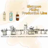 Ligne de production de remplissage de liquides entièrement automatique avec remplissage servo de haute précision pour boissons, huiles alimentaires et produits chimiques quotidiens