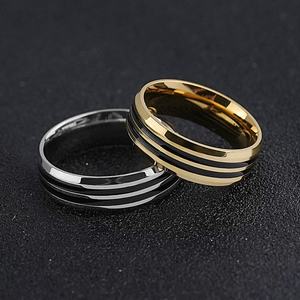 Anillos de Joyería Personalizados para Hombre y Mujer, Precio al por Mayor, Anillos de Moda de Acero Inoxidable, Anillo de Dedo Dorado Simple sin Piedras - Product Image 5