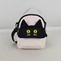 Tas Selempang Kecil Lucu Boukar untuk Wanita, Dompet Ponsel Mini Desain Kucing, Tas Bahu untuk Wanita dan Pria